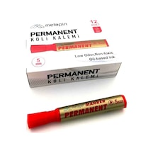 5mm Permanent Koli Kalemi Kırmızı 12li