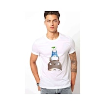 Komşum My Neighbor Totoro Baskılı Beyaz Erkek Tshirt (531001392)