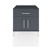Hyperion Komodin Tek Raflı Tek Çekmeceli 2 Kapaklı 60x44x64 Antrasit-antrasit Antrasit