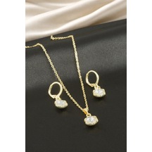 Zenviac456 Yıldız Taşlı Set Kolye Zenviac45678 Sarı 22946582