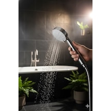 Duş Başlığı Yüksek Basınçlı Su Tasarruflu Banyo Shower Head, Kireç Önleyici Filtreli 3 Kademeli Ayarlanabilir Sprey, Evrensel Bağlantı Altın - Beyaz