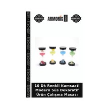10 Dk Renkli Kumsaati Modern Süs Dekoratif Ürün Çalışma Masası