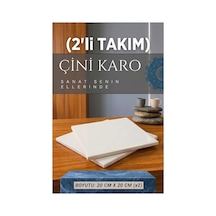 2'li Set 20x20 Çini Karo Bisküvi