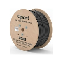 Qport Q-catfull 23awg 500 Metre Cat6 Outdoor Siyah