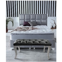 Gri Chester Model Babyface Kumaş Bench&koltuk&tabure&pofuduk Yatak Odası Takımı Ucu&önü Puff