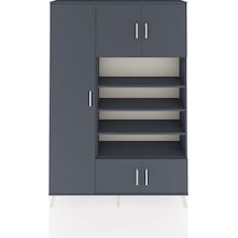 Arges Dolap 10 Raflı 5 Kapaklı 132x30x195 Antrasit-antrasit/antrasit Antrasıt/antrasıt