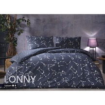Taç Ranforce Tek Kişilik Nevresim Takımı Lonny Lacivert