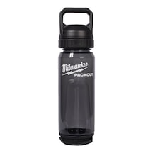 Milwaukee Packout Termos Şişe 740 Ml Siyah Kapaklı 4932498639 Krom - Siyah