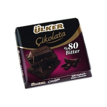 Ülker Kare Çikolata 6 X 60 G %80 Bitter - 8 Adet Tarı