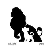 Airbrush Tattoo Aslan Kral Yapışkanlı Stencil Süsleme Ve Boyama Kalıbı