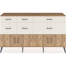 Arges Konsol Tek Raflı 6 Çekmeceli 4 Kapaklı 176x30x99 Çam-çam/aytaşı Atlas Çam/aytası - Atlas Çam