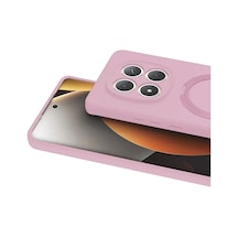 Newface Xiaomi Redmi Note 15 4g Regal Magsafe Standlı Kapak - Açık Pembe