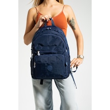 Nemo Bags Lacivert Unisex Okul Çantası, Laptop Seyahat Sırt Çantası, Crinkle Su Geçirmez Kumaş, 21 Lt, 40x30cm Lacivert