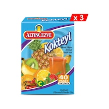 Altıncezve Kokteyl Aromalı Tek İçimlik İçecek Tozu 3'lü 40 x 1.5 G