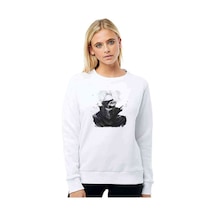 Anime Tokyo Ghoul Anteiku Baskılı Beyaz Kadın Sweatshirt (528298492)