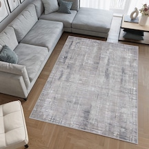 Rovigo Home Dijital Baskı Yıkanabilir Kaymaz Taban Salon Halısı Rvg0549 Gri