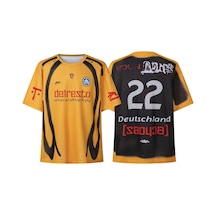 Snapbuy Travis Scott Cactus Jack 3d Futbol Formaları, Gevşek Spor Tişört, Erkek/kadın Kısa Kollualtın Altın