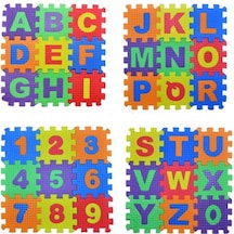 Eva Puzzle Harf ve Sayılar Oyun 36 parça puzzle 9CM x 9CM