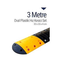 Oval Plastik Hız Kesici Set. Yol Kasisi 3 M N11.572