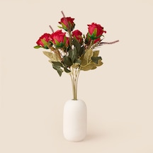 Deco Gül 7'li Dal Çiçek - Kırmızı - 43 Cm Çok Renkli