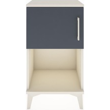 Arges Komodin 2 Raflı Tek Kapaklı 44x30x80 Aytaşı-antrasit Aytaşı