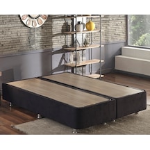 Nironyatak Niron Ela Baza -200X200 Cm Çift Kişilik Sandıklı Siyah Kumaş Baza
