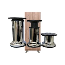 Ayarlı Metal Dolap Vestiyer Komidin Baza Ayağı 10 Cm 4 Adet Kahverengi Diğer