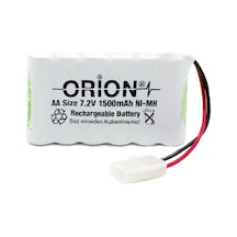 Orion 7.2 V 1500 mAh AA Ni-MH Tamiya Soketli Şarjlı Oyuncak Pili