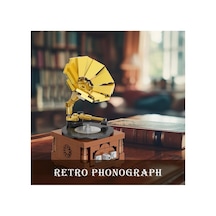 Miniblocks Vintage Gramofon Yapım Seti 187 Parça Gramafon Yapım Seti Hediyelik