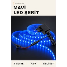 Onerous 4 M 12v Mavi Led Şerit, Fişli