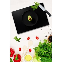Avokado Desenli Cam Kesme Tahtası 30 Cm X 40 Cm