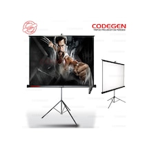 Codegen Tx-20 200x200 Cm Tripod Ayaklı Taşınabilir Manuel Projeksiyon Perdesi Arkası Siyah Fonlu - Cdgtx20