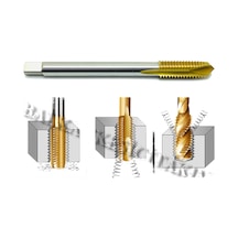 M3 Kılavuz Düz Hss-E Titanyum Kaplama Makina Kılavuzu Diş Çekme