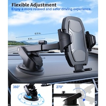 Tcherchı Yapışkan Pedli Ve Döndürülebilir Ayarlanabilir Araç Telefonu Tutucu