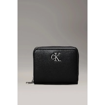 Calvin Klein Logolu Fermuarlı Cüzdan LV04K1009GUB1 Bayan CÜZDAN LV04K1009G UB1 Siyah