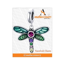 Taşlı Yusufçuk Charm Asafaccessory Mor