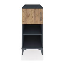 Kronos Komodin 2 Raflı Tek Kapaklı 44x59x96 Antrasit-çam Antrasit