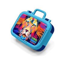 Coral High Kids Lacivert Saks Aslan Desenli Paslanmaz Çelik Beslenme Kabı 39251 Mavi