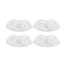 4 Parça Buharlı Temizleyici Aksesuar Seti, Yıkanabilir Mikrofiber Bezler