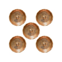 5 Adet Bakır Hamam Tası 18 Cm