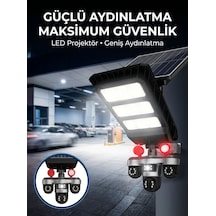 Güneş Enerjili Kablosuz Dış Mekan Güvenlik Kamerası Gece Görüşlü Led Projektörlü