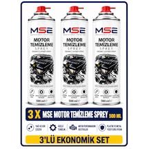 Mse Motor Temizleme Spreyi 500 Ml 3'lü Ekonomik Set