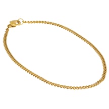 Erkek 2 Mm Zincir Çelik Bileklik Gold