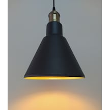 Mylights Retro Rustik Siyah Içi Altın Metal Sarkıt