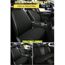 Porsche Cayman Terletmez Kumaş Minterletmez Kumaş 7 Parça Full Takım Siyah-siyah