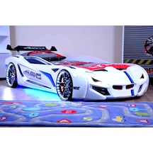 Setaymobilya Arabalı Yatak - Mercedes- Beyaz Full + Full Ledli