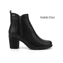 Gönderi(R) Gönderi R Kadın Siyah Fermuarlı Kalın Topuklu Hakiki Deri Bot Gkzb13410406 Siyah