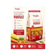Glutensiz Tricolor Sebzeli Fusilli Mısır & Pirinç Makarna 400g Vegan & Lif Kaynağı - 876634090