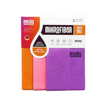 Mikrofiber Temizlik Bezi 3'lü Set 40 X 60 Cm Cam, Mutfak, Banyo Ve Araç İçin Islak Kuru Kullanıma Uygun Sihirli Bez Pembe, Turuncu, Mor Diğer