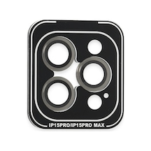 Joko - 110 - Apple iPhone Uyumlu 15 Pro Max Pvd Metal Kamera Lens - Kmrsfres - - Gri